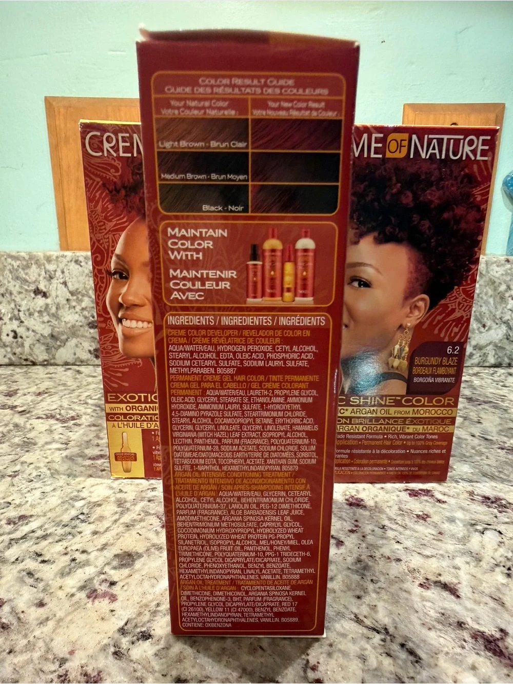 Creme of Nature Exotic Shine Color 6.2 Burgandy Blaze Quantity of 9 New